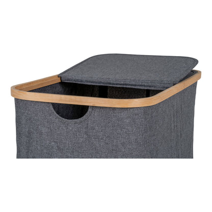  Cos de rufe din bambus/textile, gri inchis, detaliu
