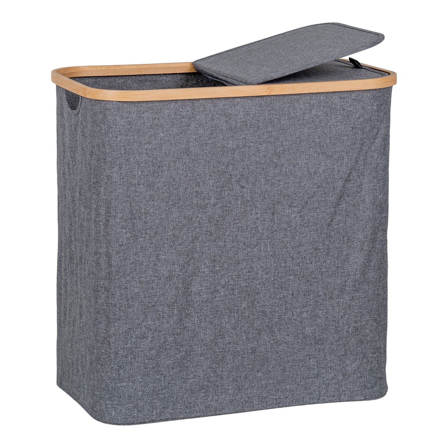  Cos de rufe din bambus/textile, gri inchis 