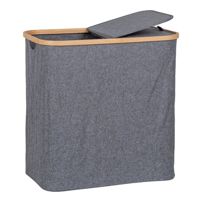  Cos de rufe din bambus/textile, gri inchis 