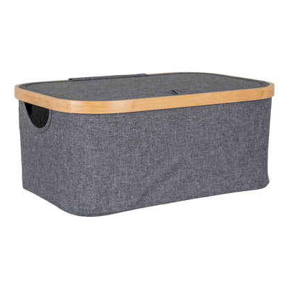Cos, bambus/textile, gri inchis