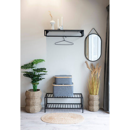 Cos, bambus/textile, gri inchis