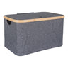 Cos din bambus/textil gri inchis Noto 30x45x25 cm