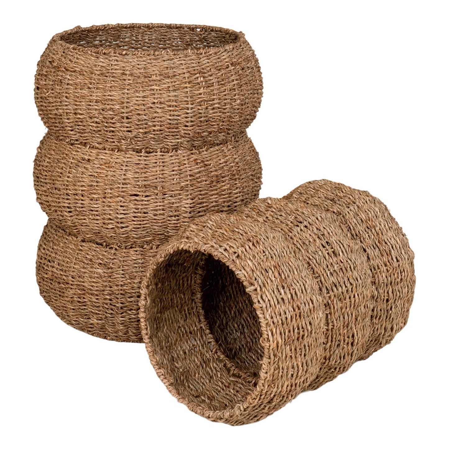 cos din iarba de mare, natur, set de 2