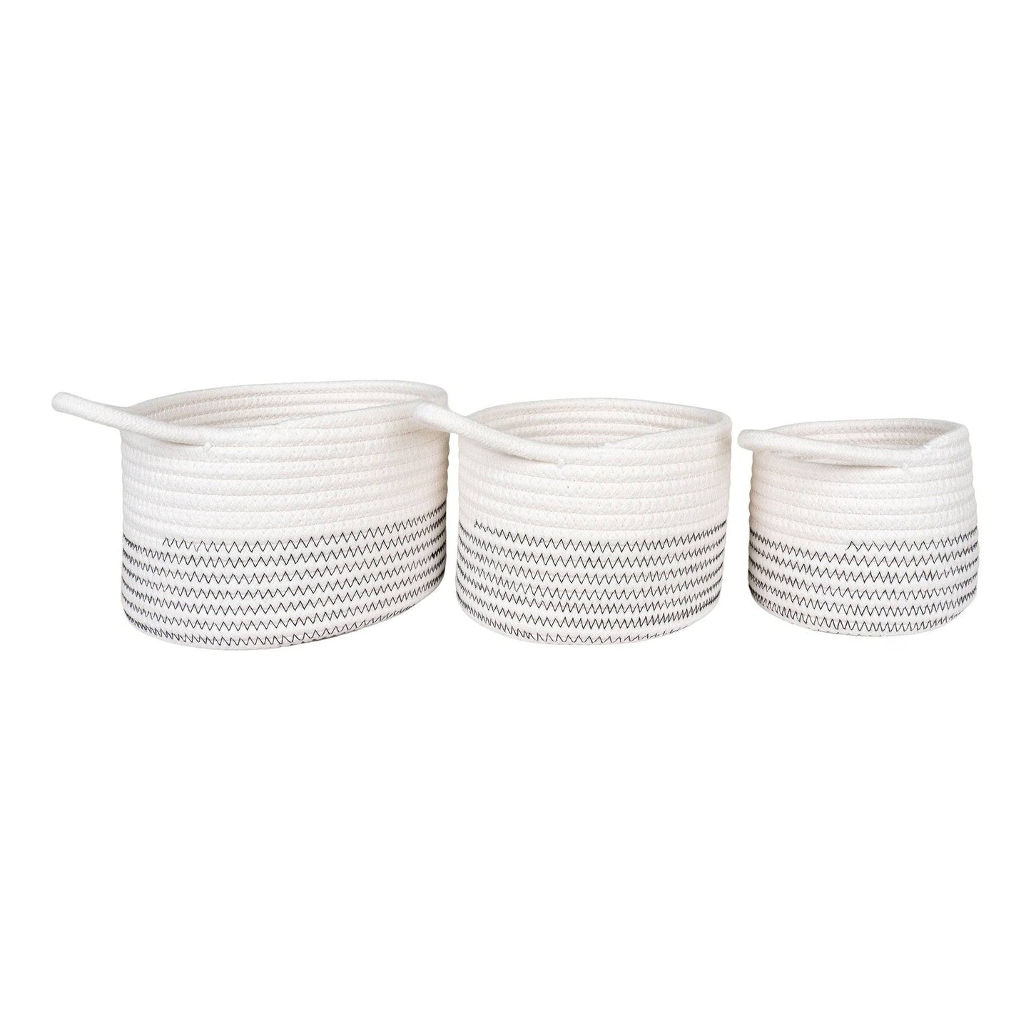 cos din bumbac, alb/gri set de 3