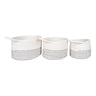 Cos din bumbac alb/gri, set de 3 Algar