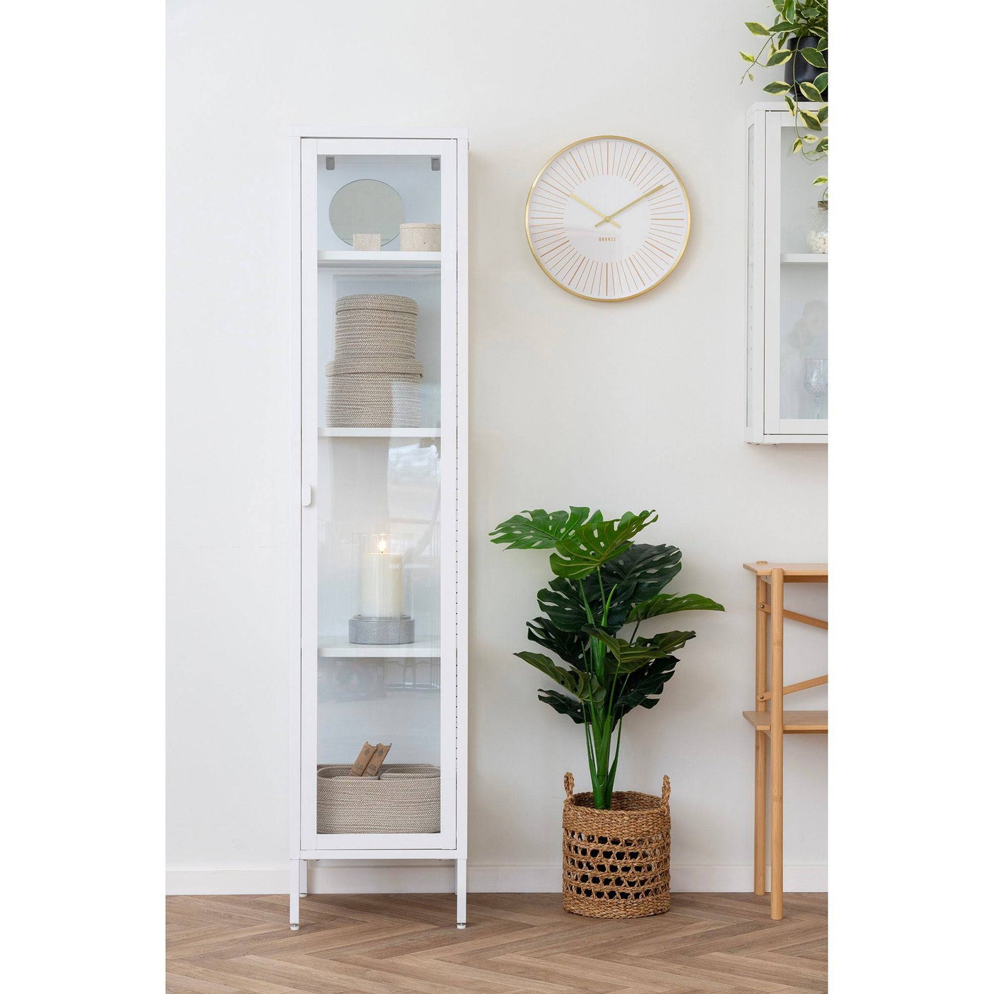  cos din bumbac, bej, set de 3, in living