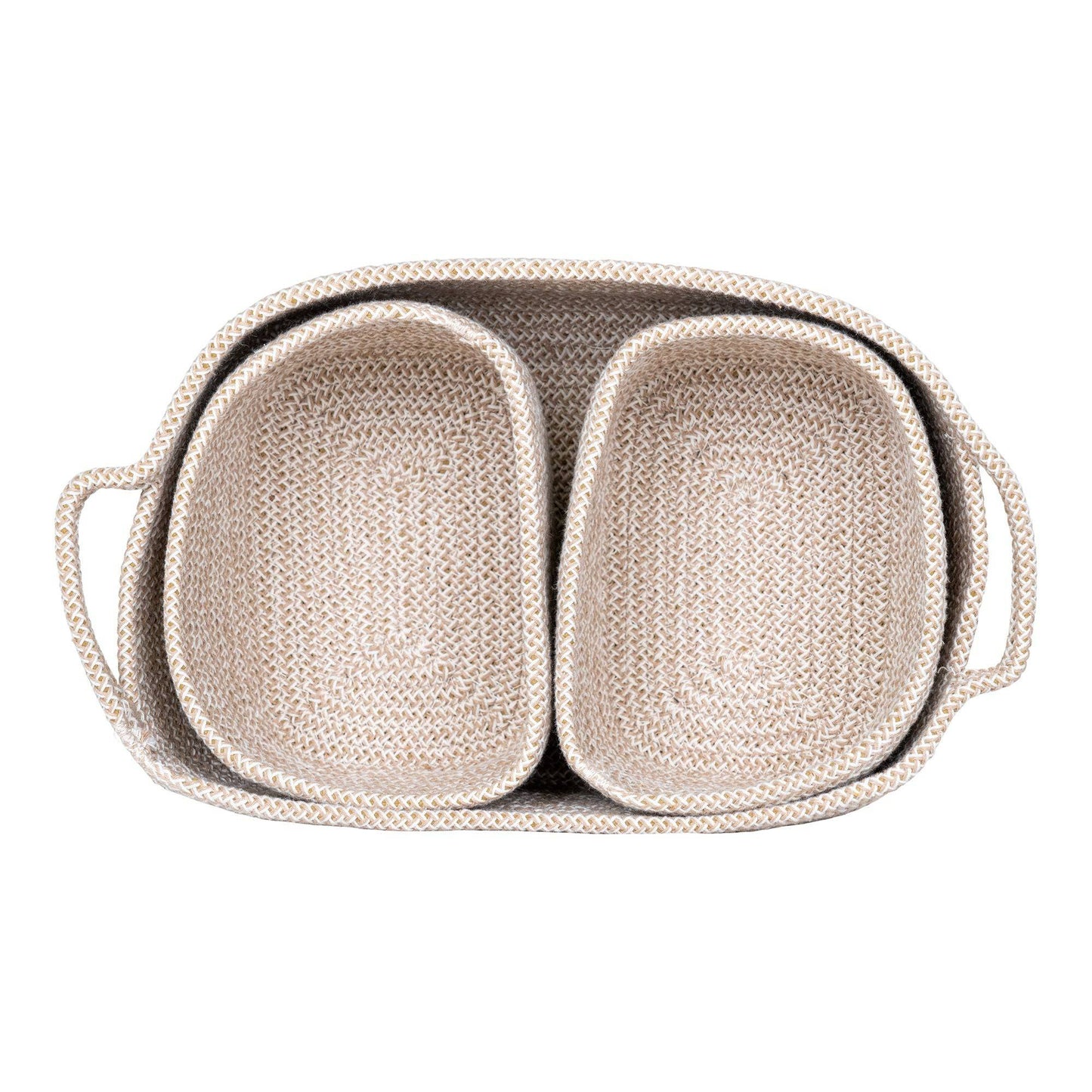  cos din bumbac, bej, set de 3