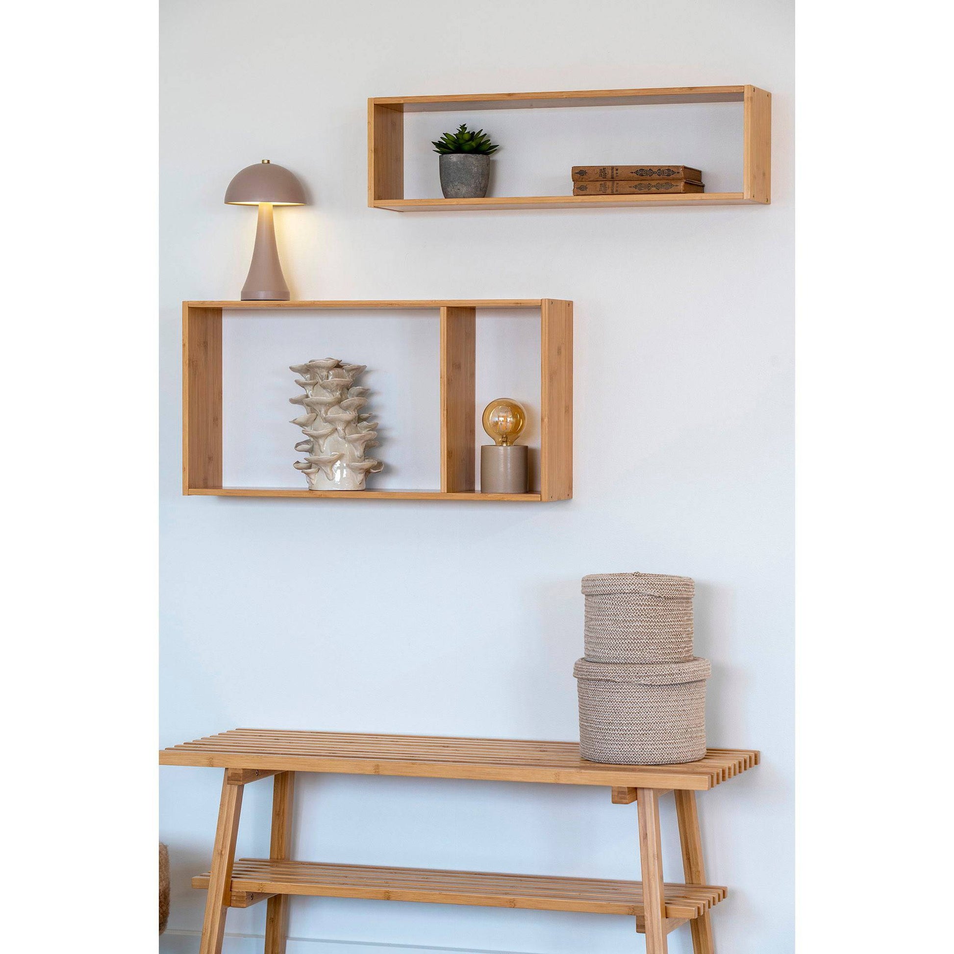  cos din bumbac, bej set de 2, in living