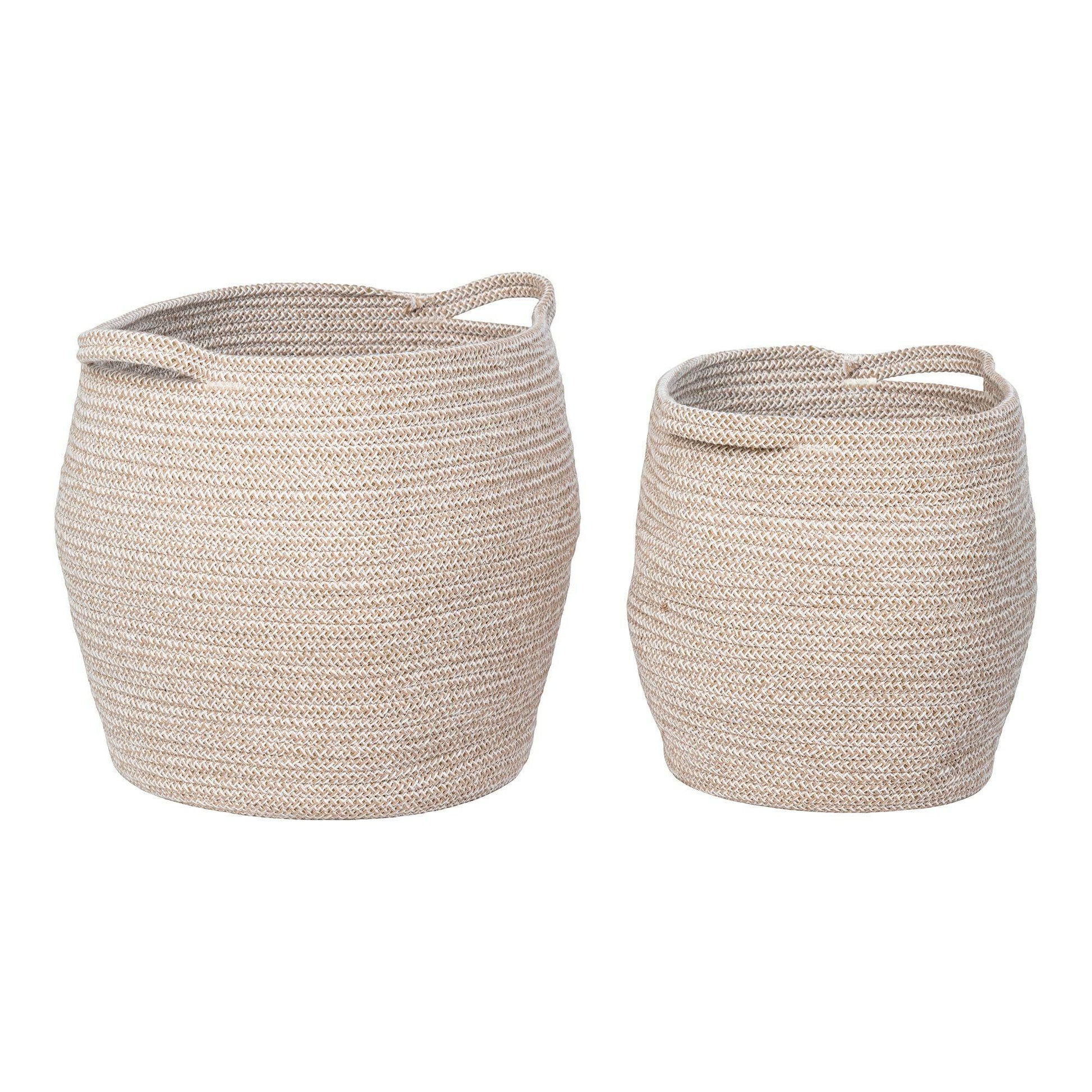 cos dn bumbac, bej, set de 2