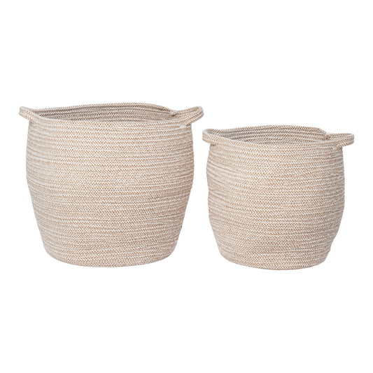 cos dn bumbac, bej, set de 2