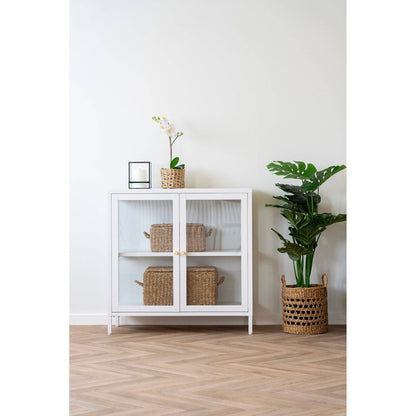 cos din iarba de mare/metal, natur set de 2, in living