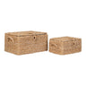 Cos din iarba de mare/metal, natur, set de 2 Bogra