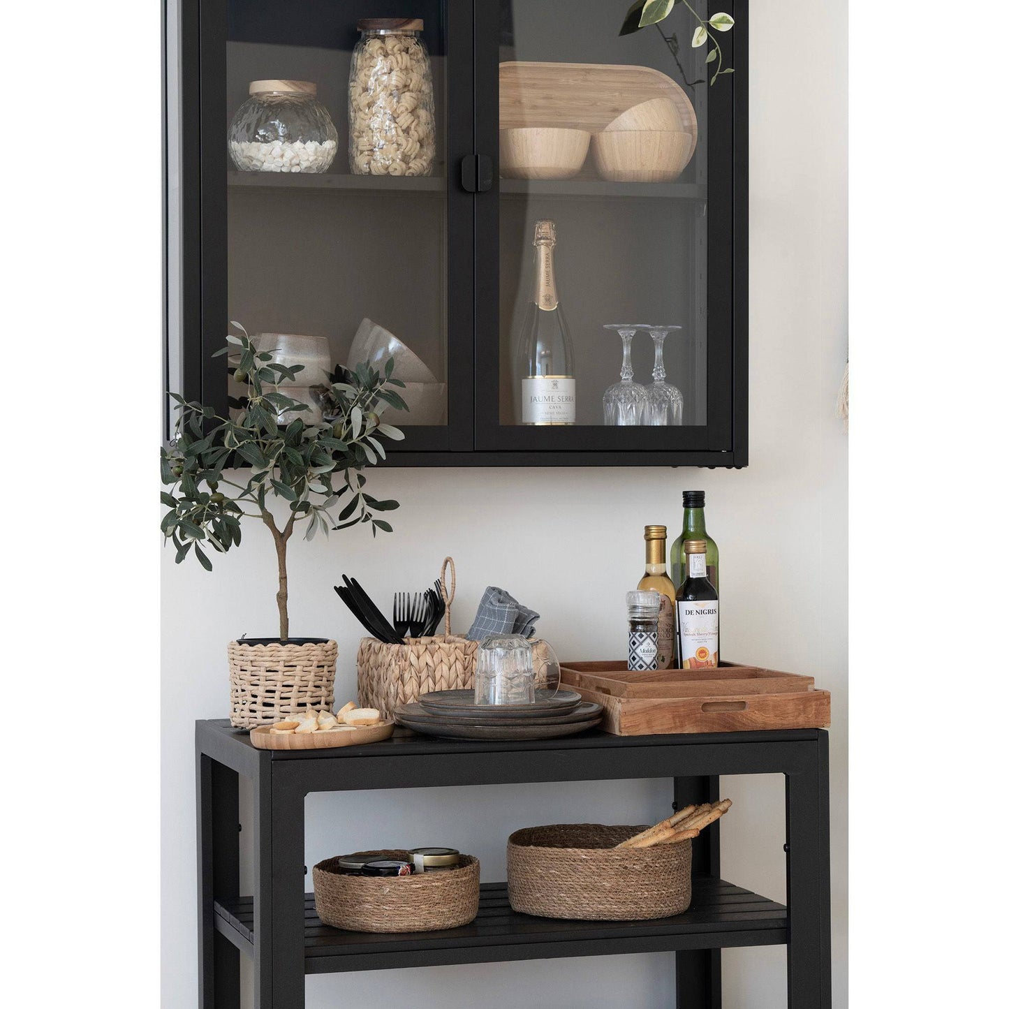 cos din iarba de mare, natur set de 3, in living