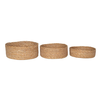 cos din iarba de mare, natur set de 3