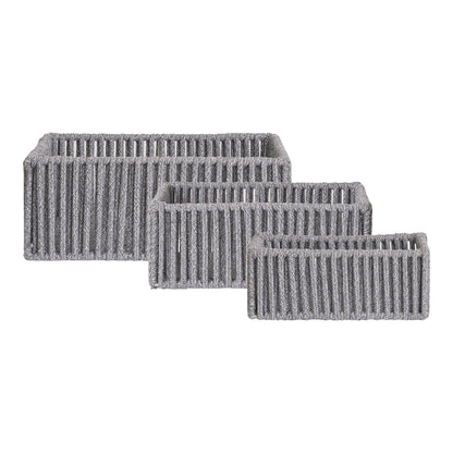 cos din bumbac/metal, gri set de 3