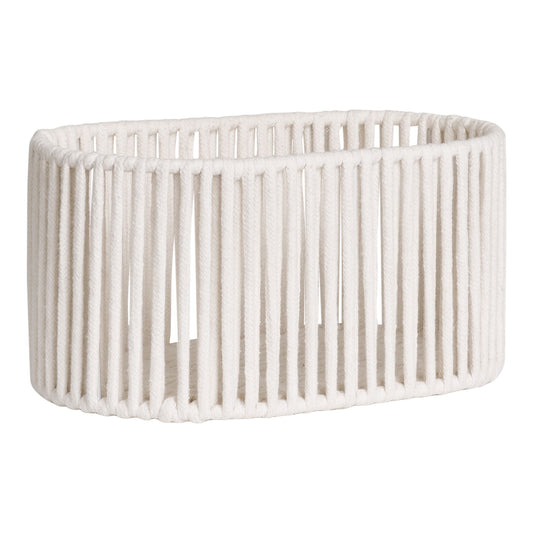 cos din bumbac/metal, alb cald set de 2
