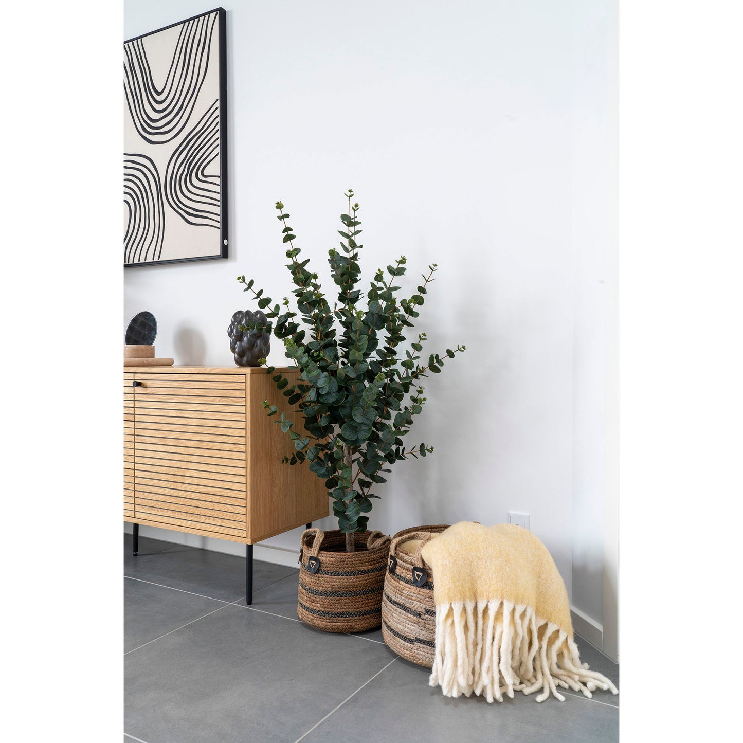 cos din frunze de banana, natur, set de 2