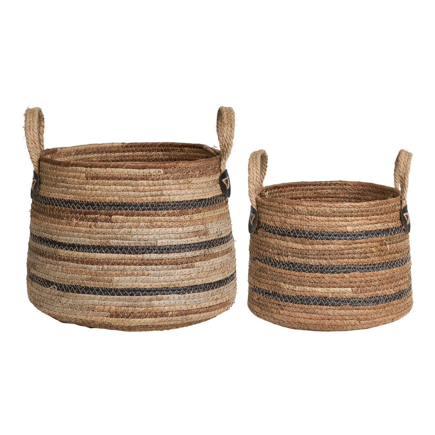 cos din frunze de banana, natur, set de 2