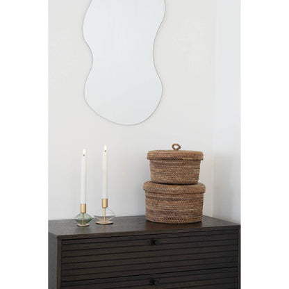 cos din frunze de banana, natur , set de 2