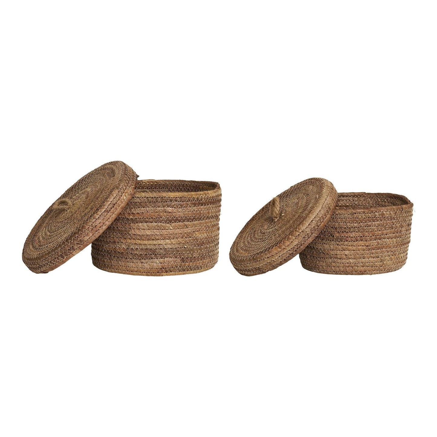 cos din frunze de banana, natur , set de 2