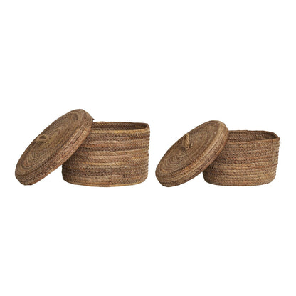 cos din frunze de banana, natur , set de 2