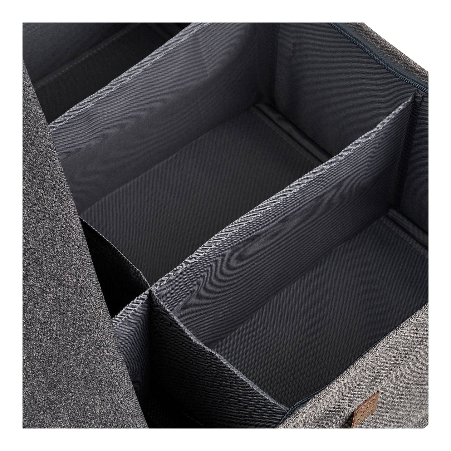 Organizator textil, gri inchis, detaliu