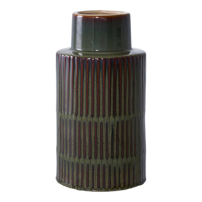Vaza din ceramica, verde/maro 