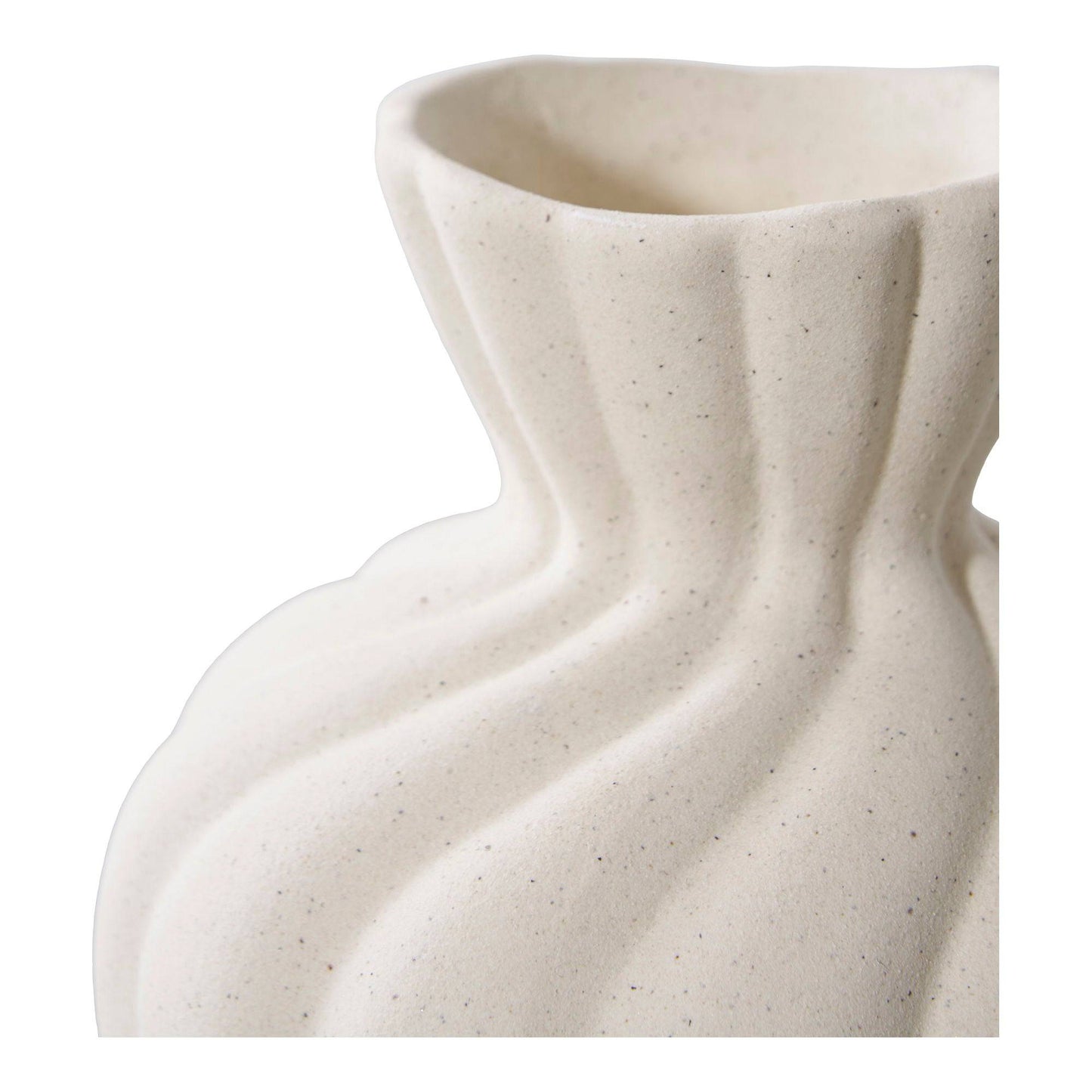 Vaza din ceramica, alb set de 2, detaliu