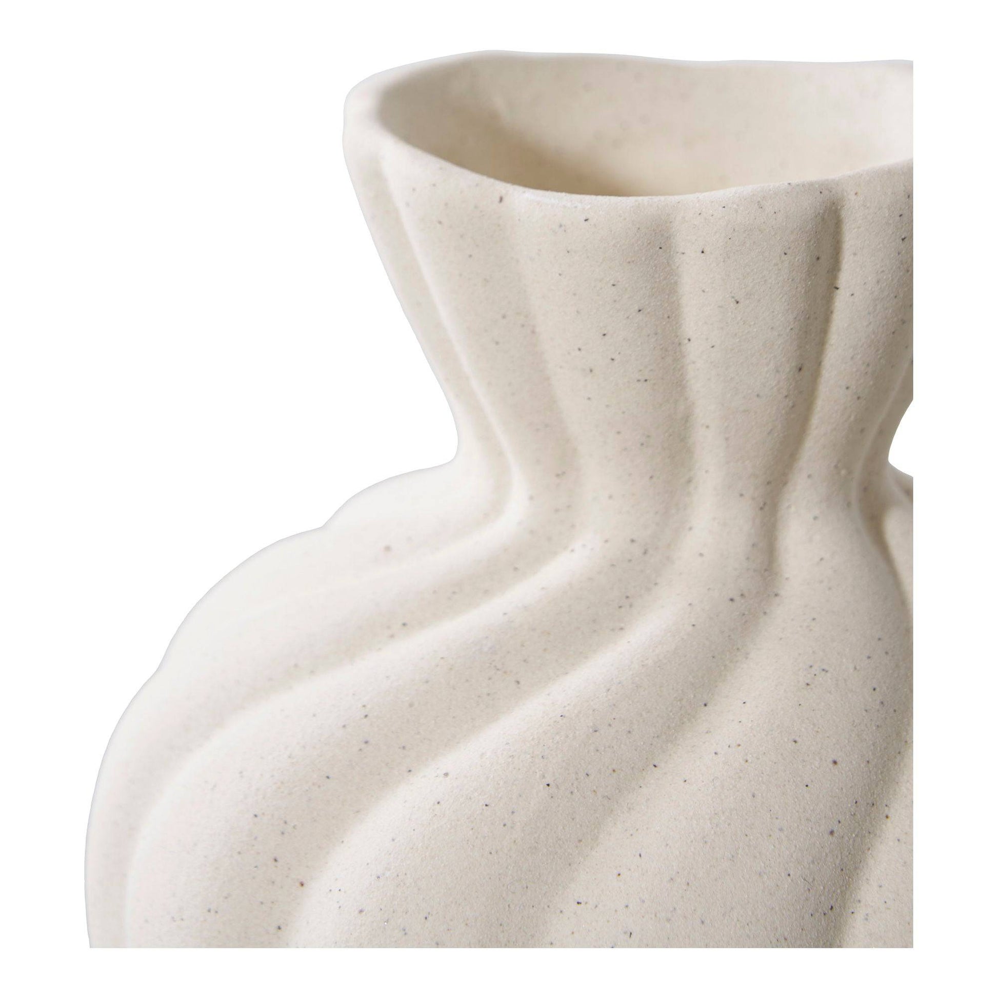Vaza din ceramica, alb set de 2, detaliu