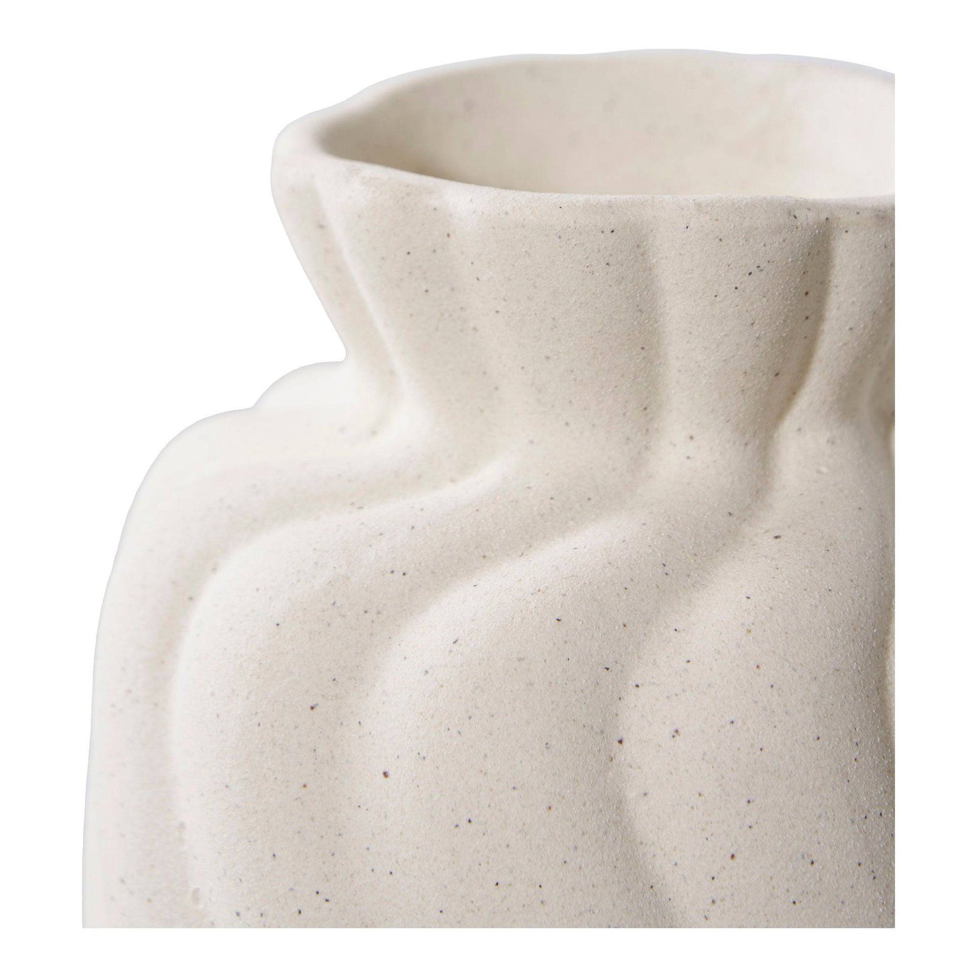 Vaza din ceramica, alb set de 2, detaliu