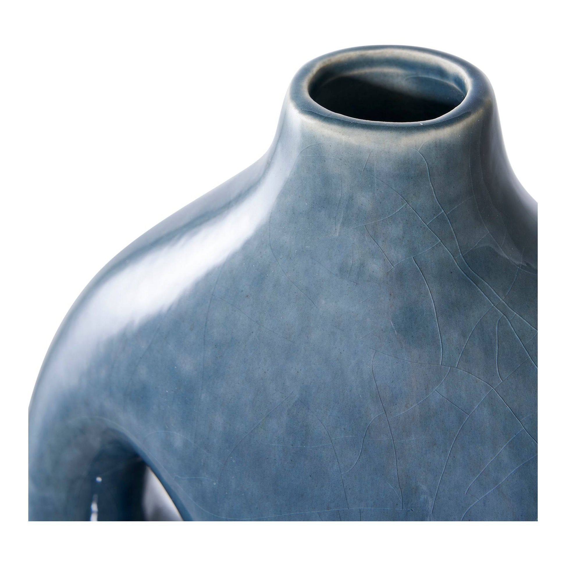 Vaza ceramica albastra, detaliu
