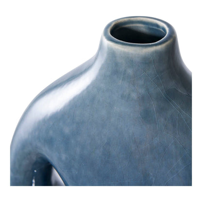 Vaza ceramica albastra, detaliu