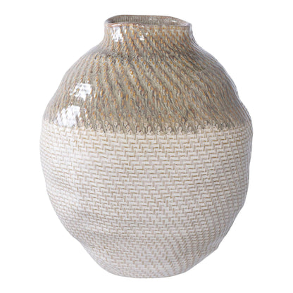Vaza din ceramica alb/verde 