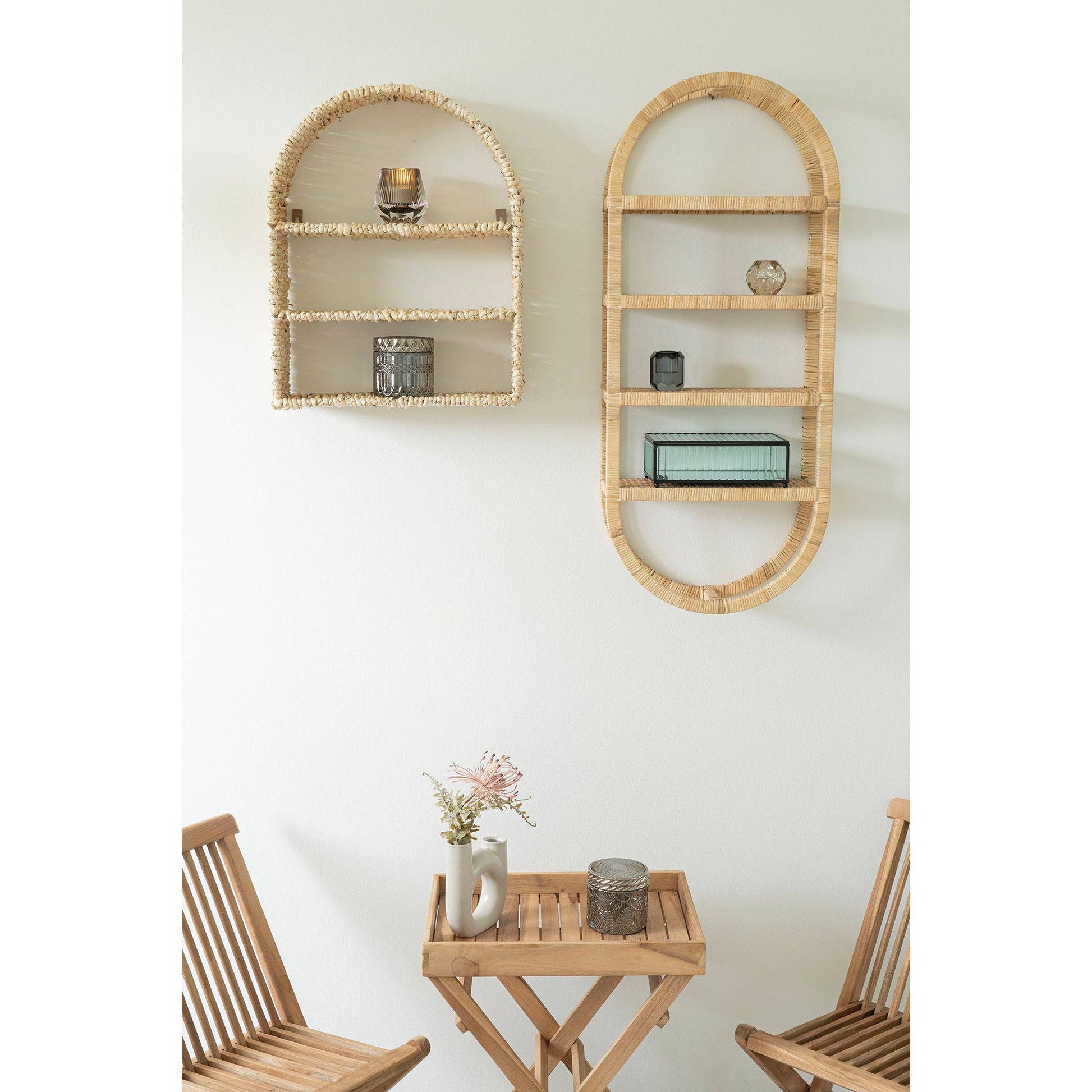 Borcane din sticla afumata, set de 2, in living