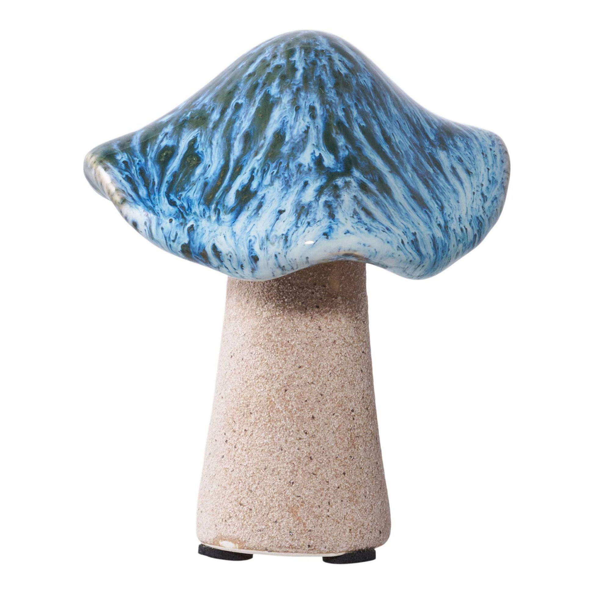 Decoratiuni sub forma de ciuperci din ceramica albastra