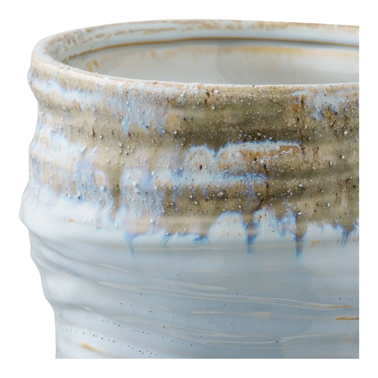Vaza din ceramica, albastru deschis, detaliu