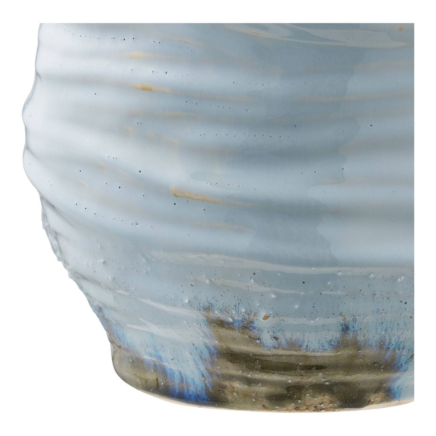 Vaza din ceramica, albastru deschis, detaliu