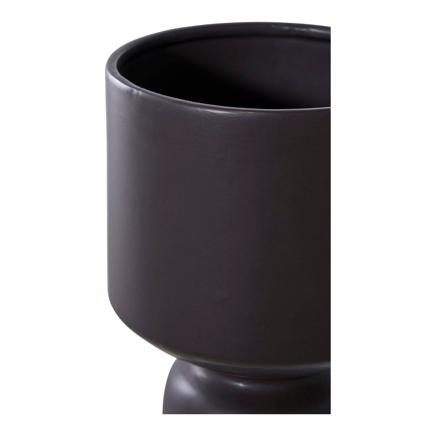 Ghiveci din ceramica, negru, detaliu