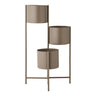 Suport pentru 3 plante, din otel maro 22,5x23x75,5 cm
