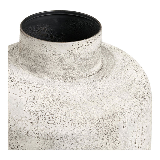Vas decorativ din metal, bej antichizat