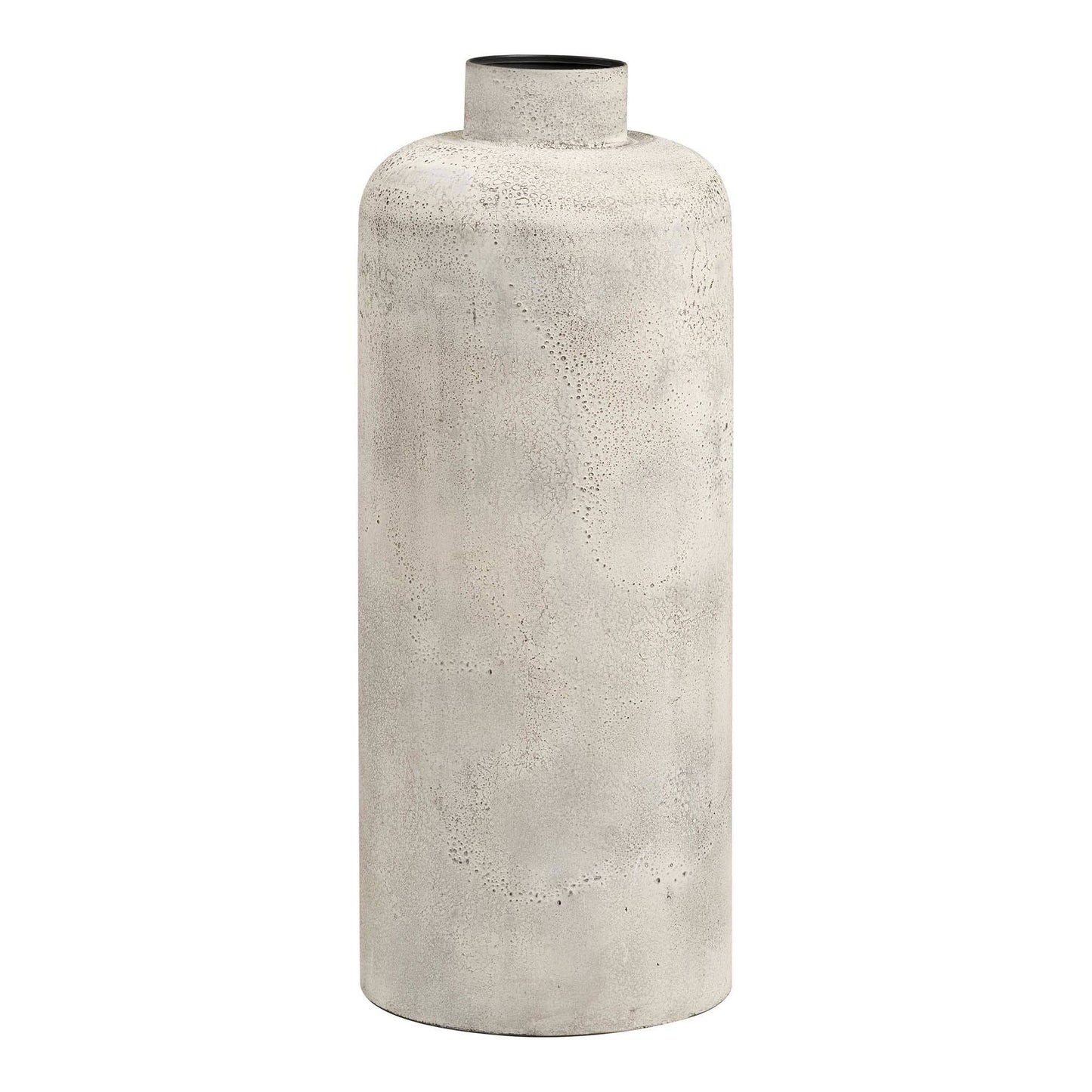 Vas decorativ din metal, bej antichizat