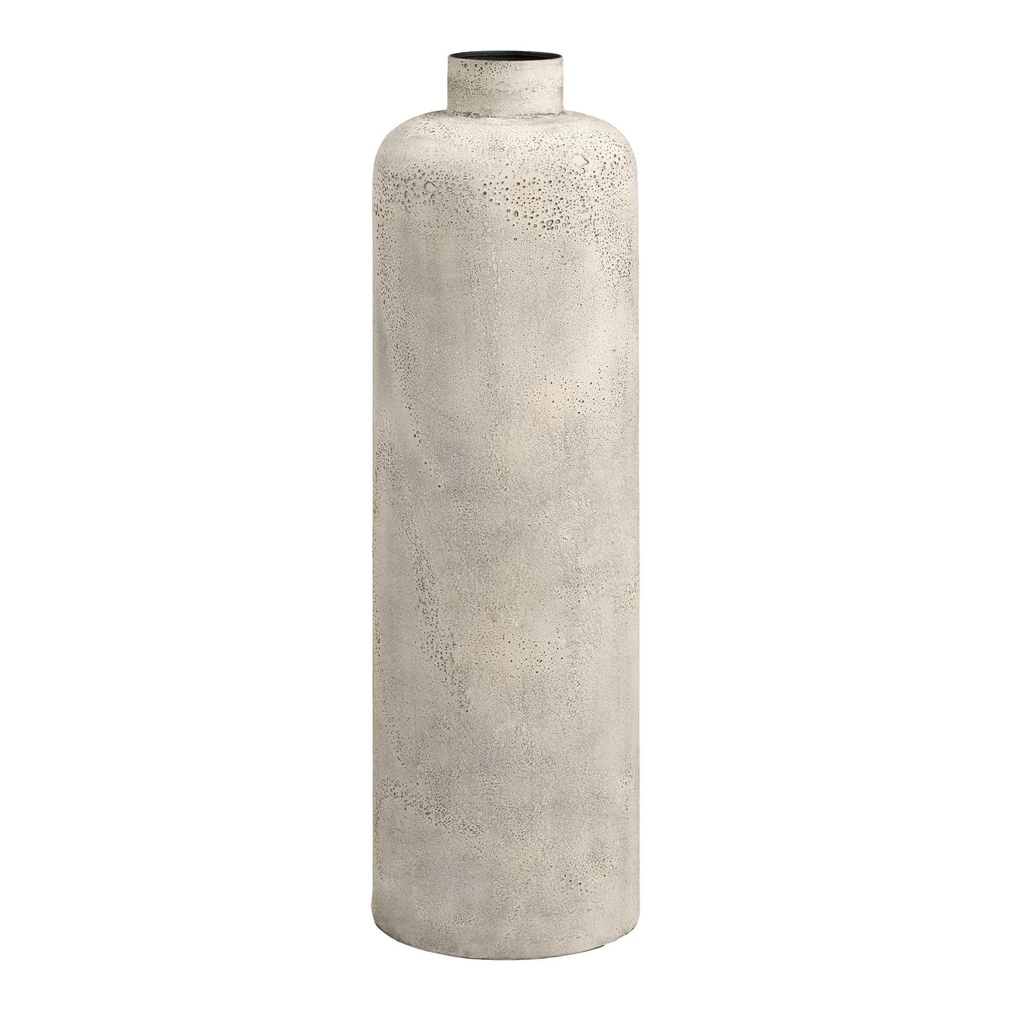 Vas decorativ din metal, bej antichizat, detaliu