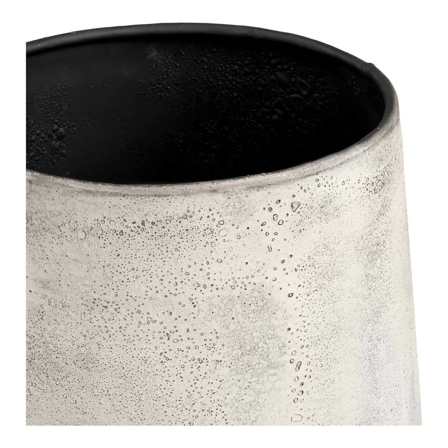 Vas decorativ din metal, bej antichizat, detaliu
