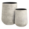 Vas decorativ din metal, bej antichizat, set de 2 Hou