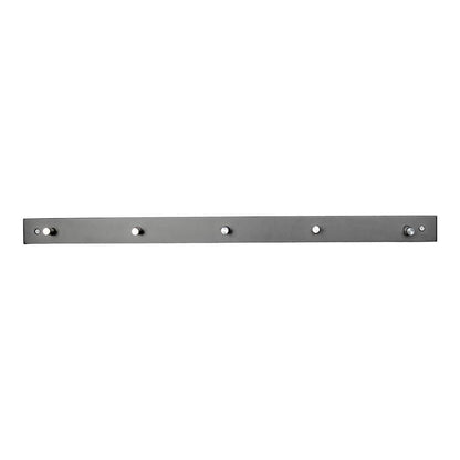  Cuier din lemn/metal, 5 carlige, negru