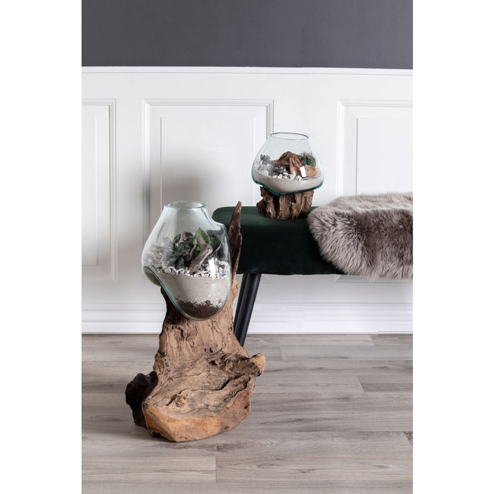  Decoratiune sub forma de picatura, tec/sticla