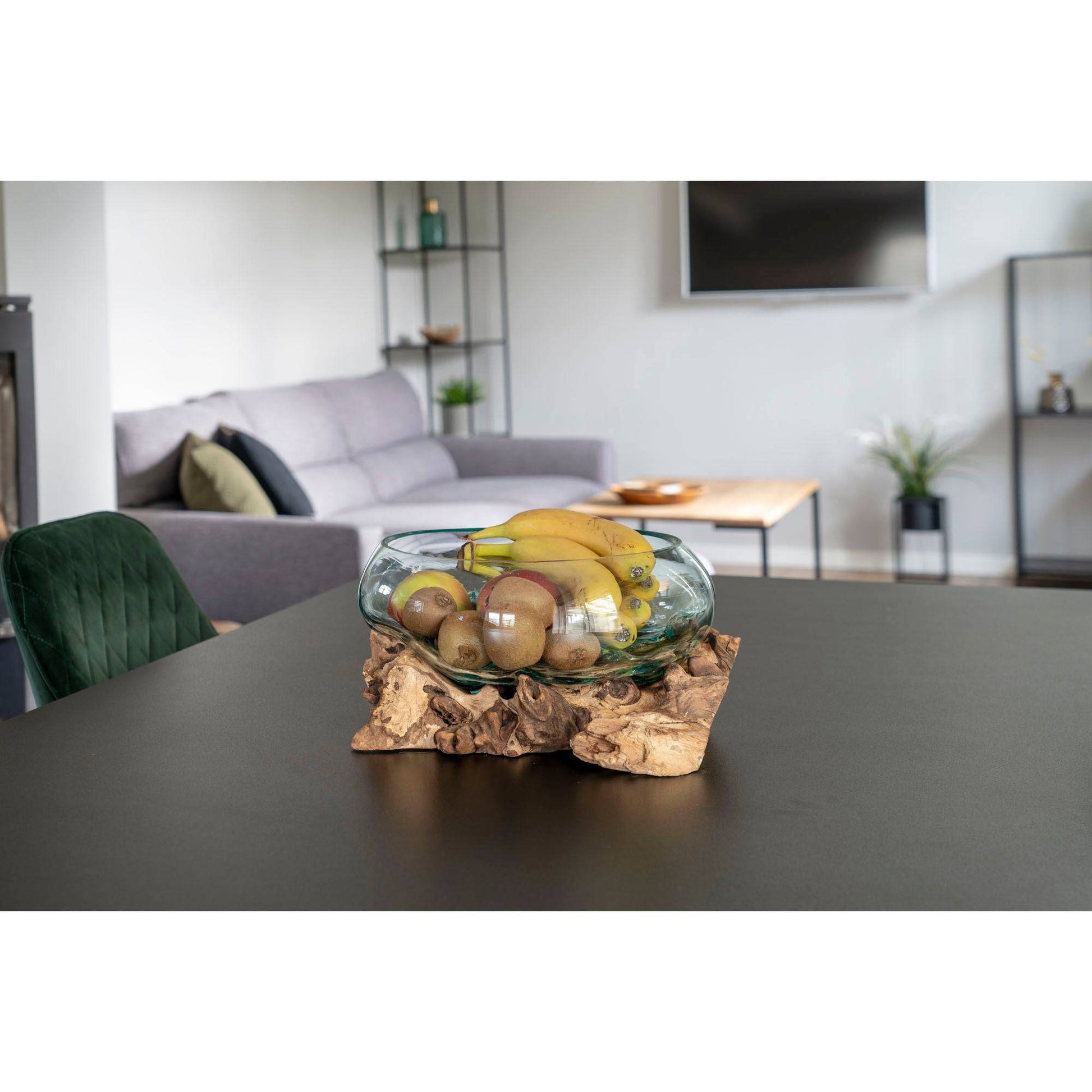  Decoratiune sub forma de picatura, tec/sticla