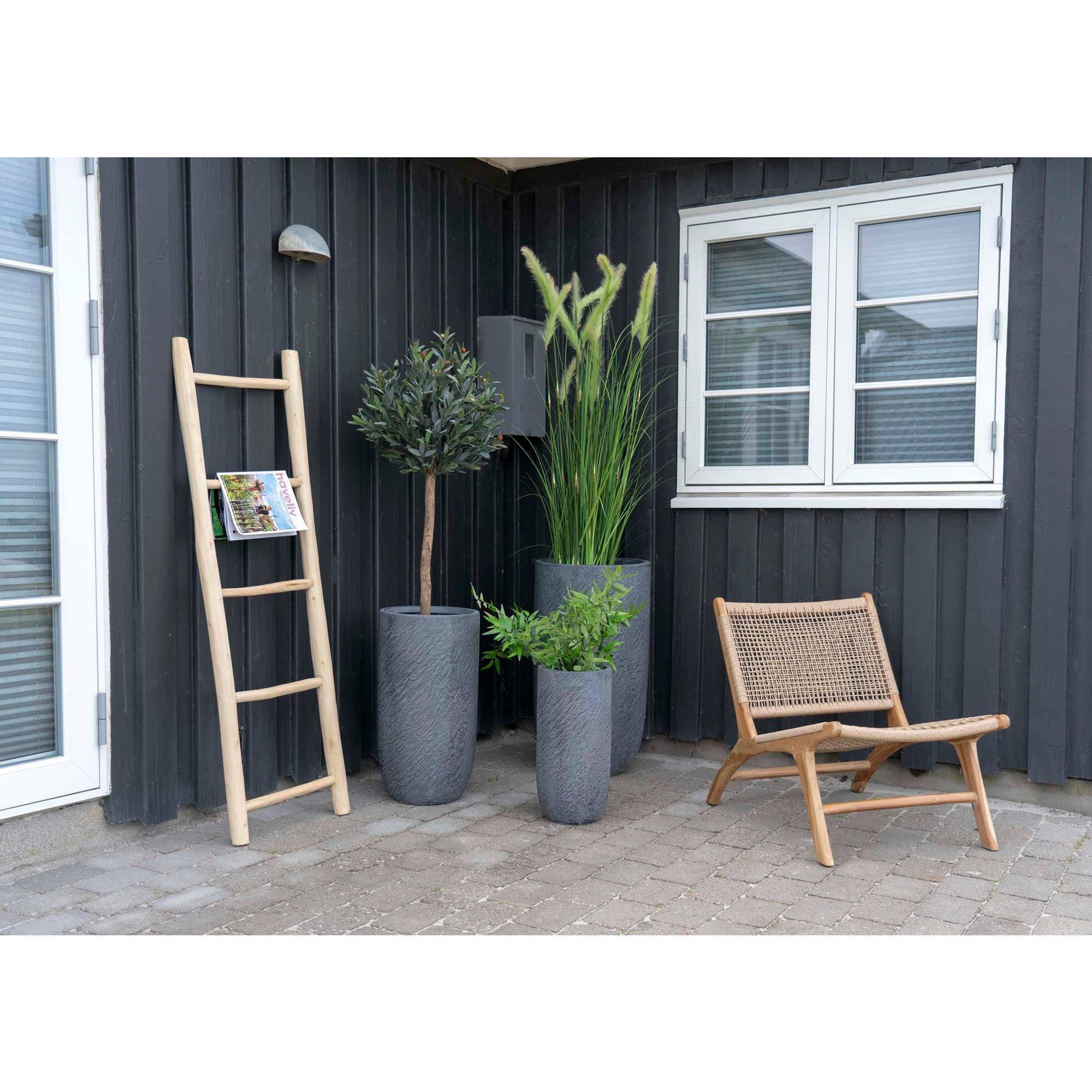 Scara decorativa tec, natur