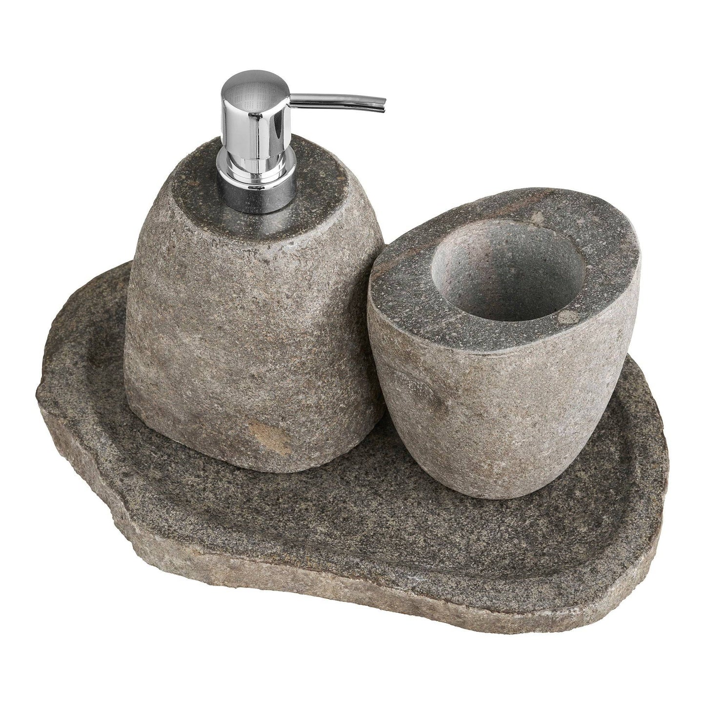  Set pentru baie cu pahar, dispenser pentru sapun si tava