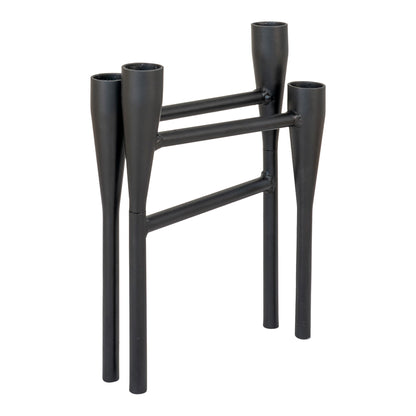 Suport lumanare din metal, negru